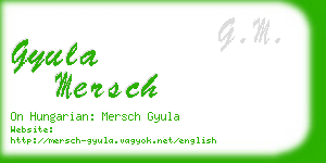 gyula mersch business card